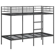 Letto singolo | Letto per adulti | Letto a Castello senza Materasso Nero 90x190 cm in Acciaio