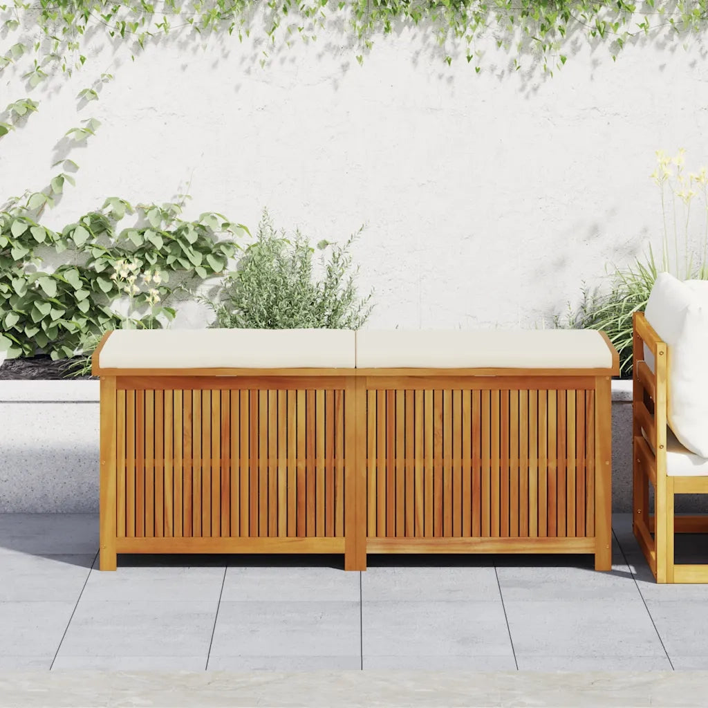 vidaXL Scatola Cuscini da Esterno 150x50x60,5 cm Legno Massello Acacia