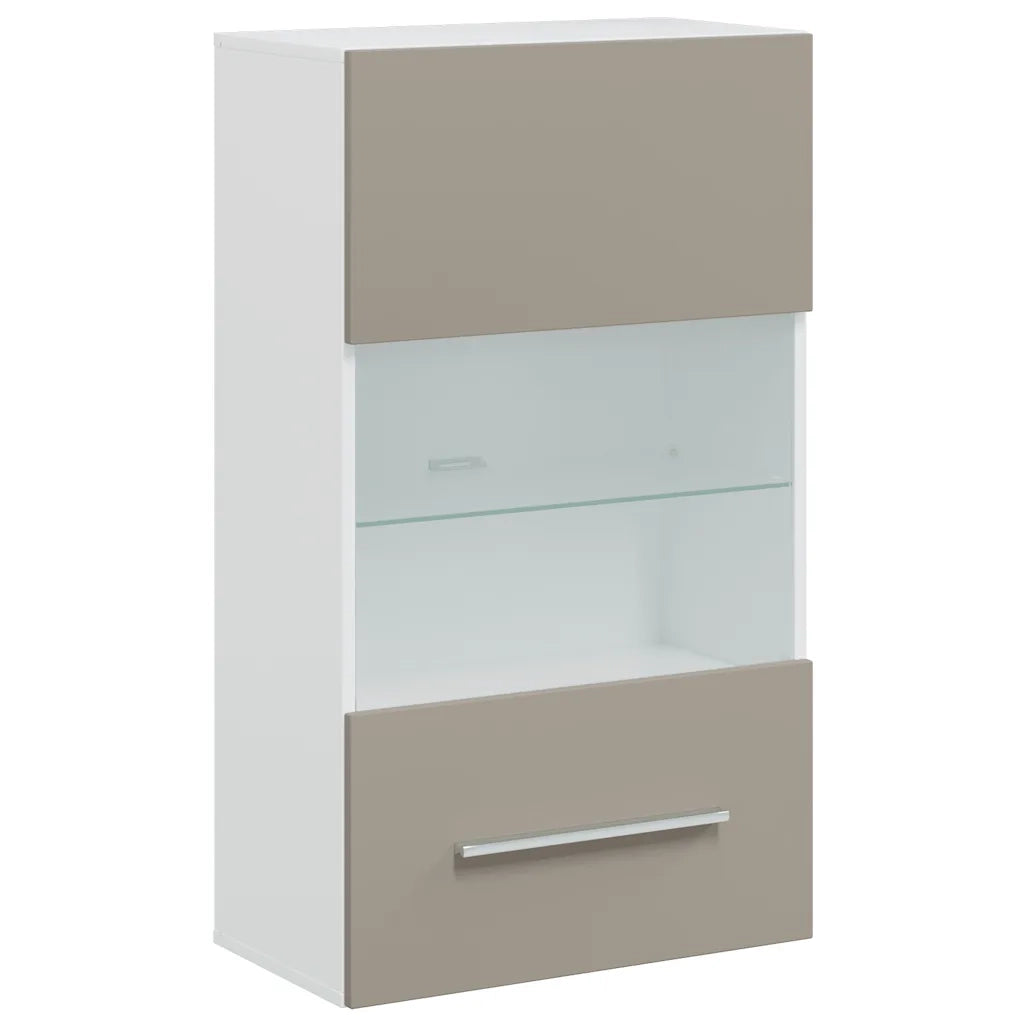 Mobile TV 5 pz-Mobile per TV-Credenza TV con Illuminazione a LED Grigio Pietra Truciolato