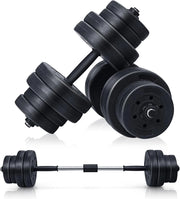 Manubri Palestra 30 kg, Set Pesi Palestra Casa 2 in 1, Manubri Regolabili con Tubo di Collegamento Multifunzione e Professionale per Uomini e Donne, Bilanciere Palestra per Fitness