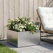 Vaso da giardino Argento 40 x 40 x 30 cm Acciaio Inox 8005044