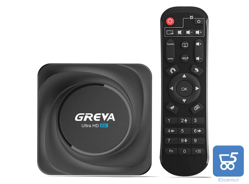 Android TV Box 11.0 8K CPU 4GB RAM 32GB ROM Supporto 100/1000M LAN Enternet 2.4G/5.8G WiFi BT 5.0 USB 2.0/3.0