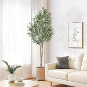 Albero di Olivo Artificiale da 180cm in Vaso - Albero di Olivo Decorativo per Casa, Salotto, Camera da Letto, Ufficio e Giardino