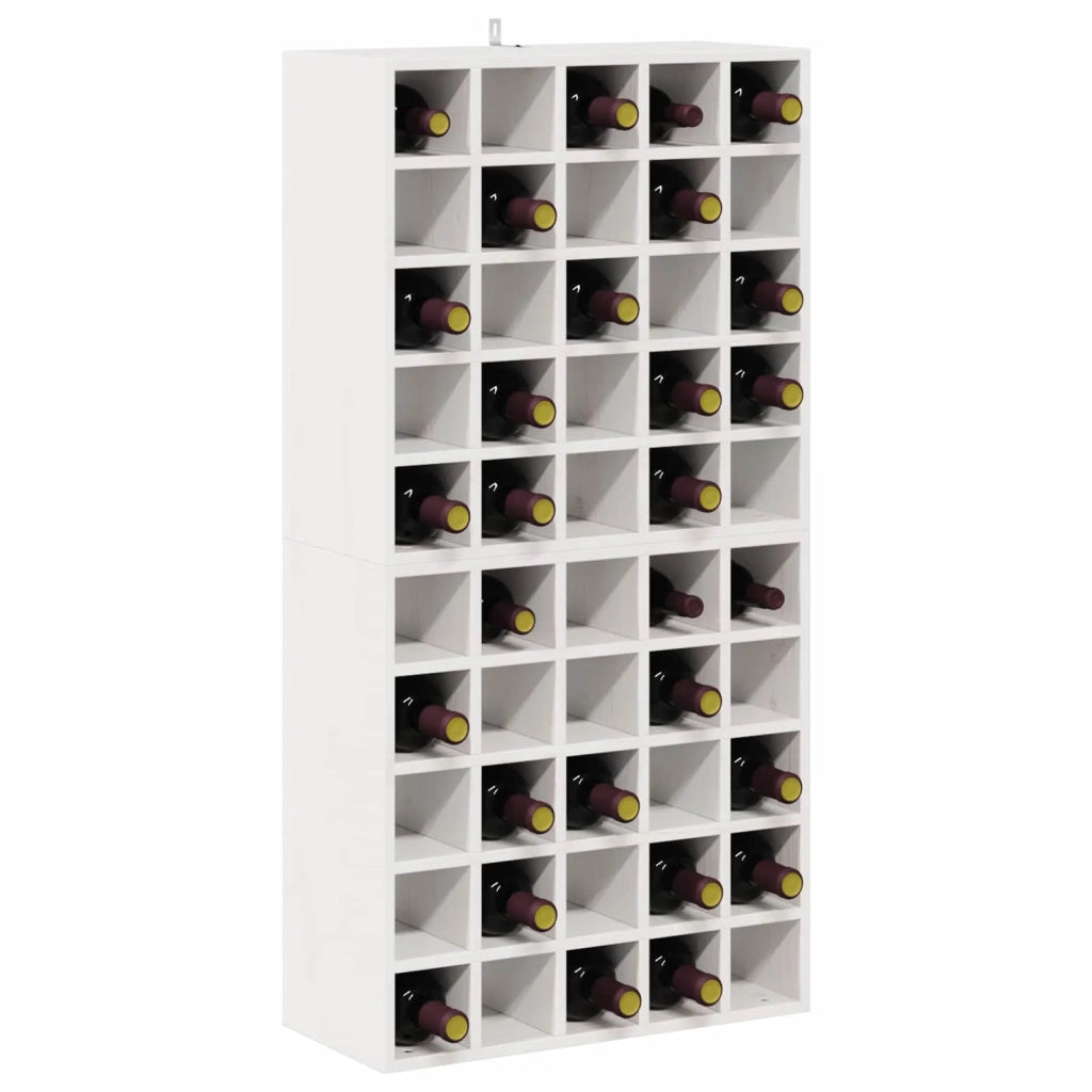 Portabottiglie 2 pcs Bianco 56 x 25 x 56 cm Pino massello
