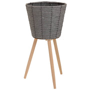 Fioriera in metallo e fibra D28,5x24/58h cm
