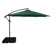 Ombrellone Decentrato 3m Verde Banana con Base Quadrata Riempibile