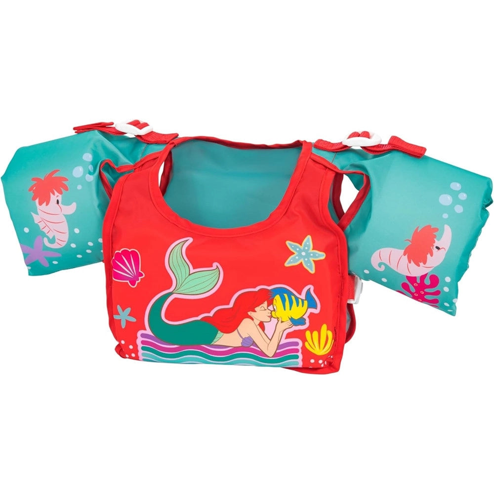 Trade Shop - Giubbetto Salvagente Nuoto Sirenetta Ariel Gilet Con Braccioli Bambini 3-6 Anni ‎9101i -