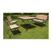 SET AUSTRALIA ROBINIER CERUSE COMPOSE D' TABLE 115 cm+1 BANC+ 2 CHAISES MBR3377
