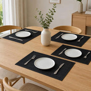 6 Bamboo Placemats 30 X 45 Cm Black