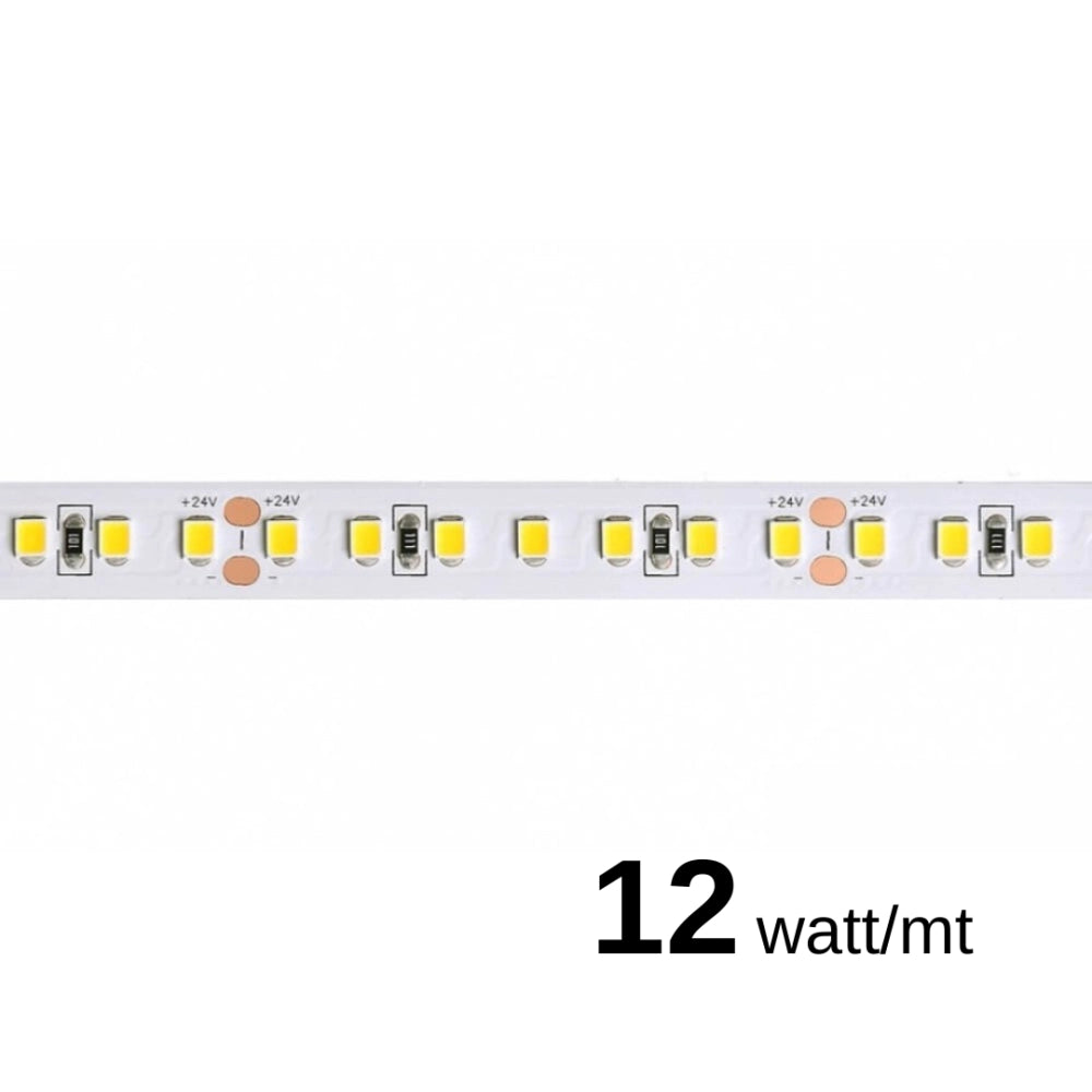 Striscia a led da 12W/MT 24V 1699 lm/mt 6000K - Bobina da 5 metri IP20