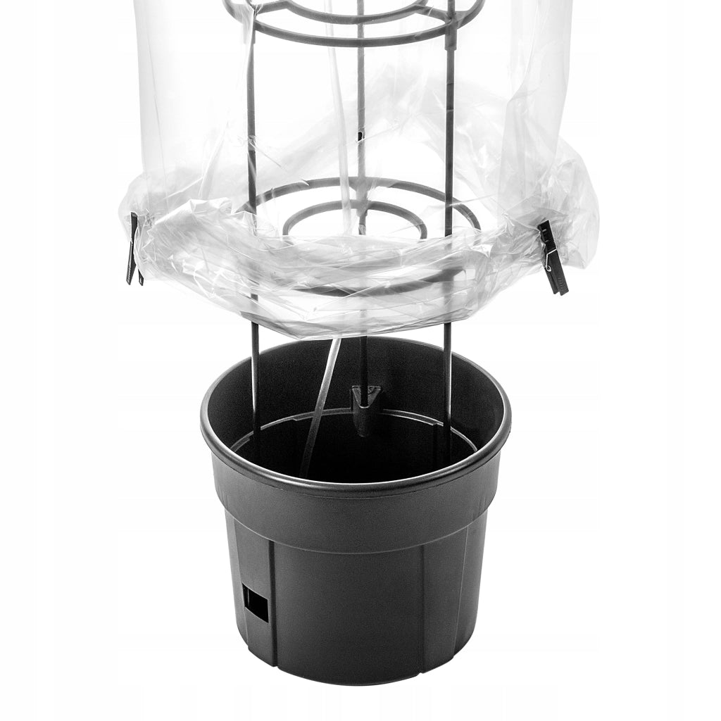 Vaso da fiori KADAX per la coltivazione di pomodori, 12 litri + set di copertura protettiva a ombrello