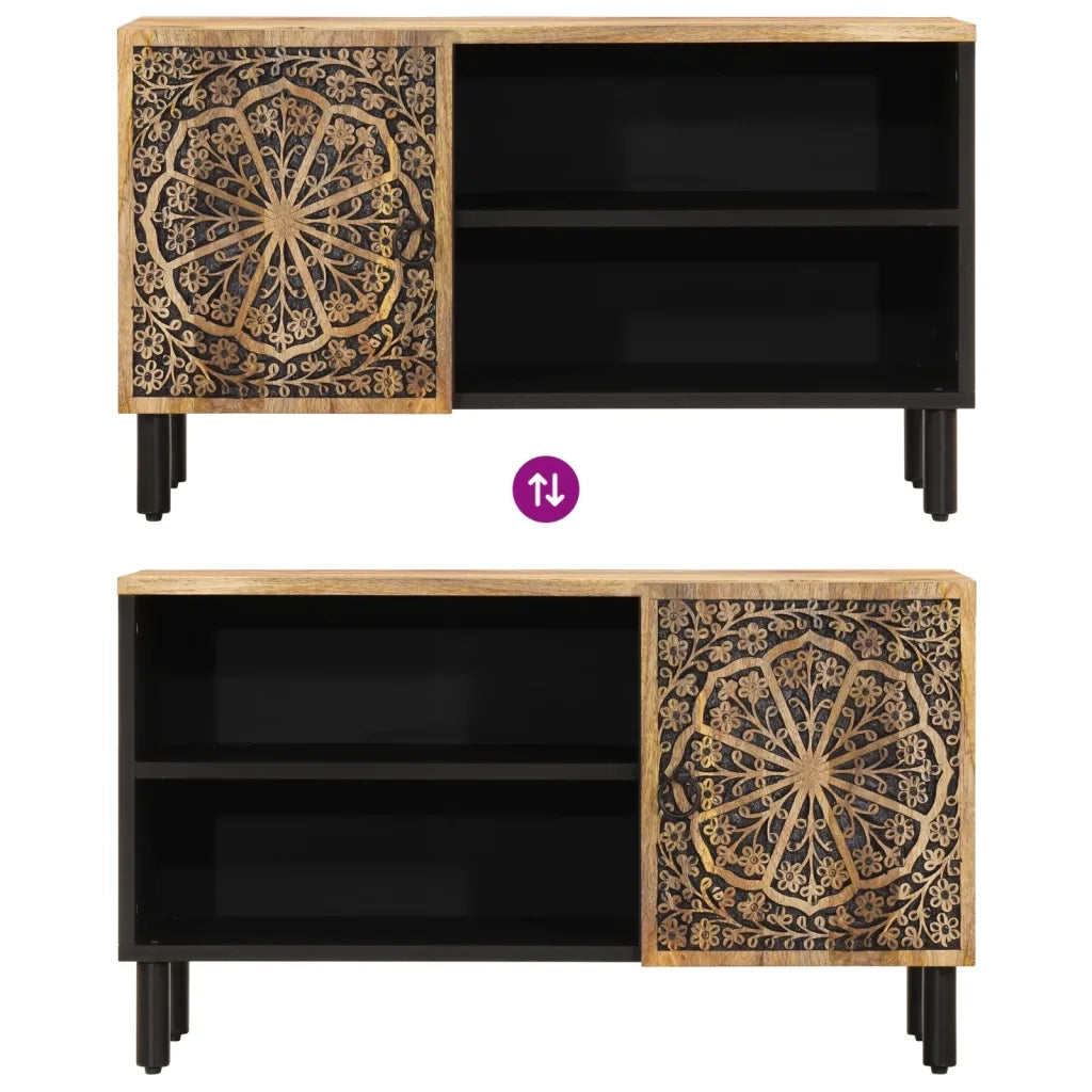 Mobile Porta TV 80x31x46 cm in Legno Massello di Mango 358227