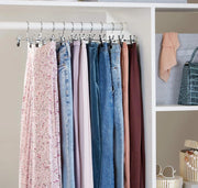 15 Grucce con Pinze a Molla Regolabili e Gancio per Pantaloni ART.79334