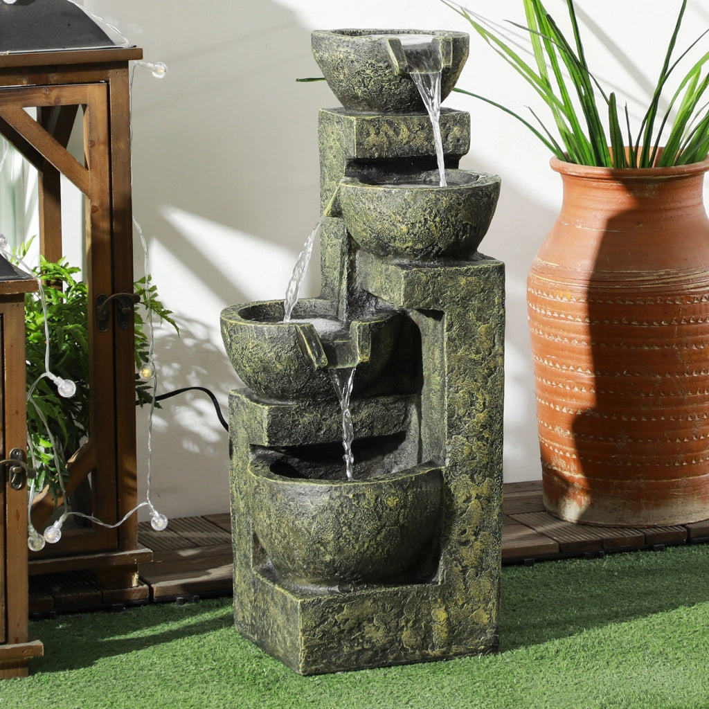 Fontana da giardino ¨C zephmum ¨C nera 25x24x60 cm