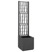 Vaso da giardino-Fioriera da Esterno-Contenitore per Piante Antracite 36 x 36 x 140 cm Polipropilene