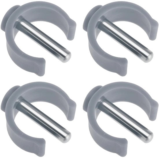 Accessori per accesso facilitato 4 pezzi - Compatibile con Aidapt/Commode/Walker - 25 mm Tubo - 28 mm Spiga - Connettori affidabili - Grigio - Accessori per accesso facilitato