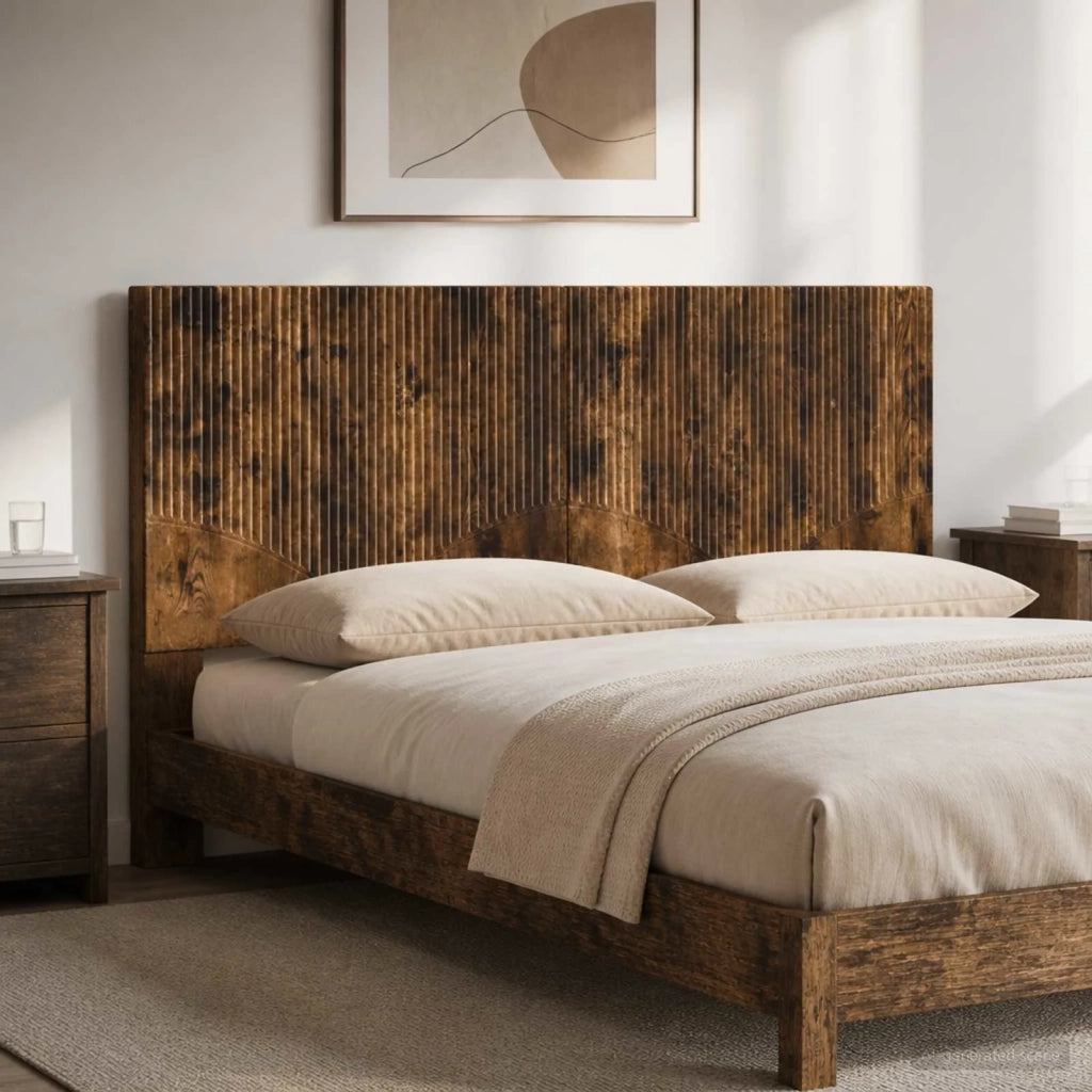 Testiera da Muro HOORN Rovere Fumo Legno ingegnerizzato 897400