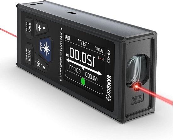 Laserafstandsmetro Bilaterale fino a 120m - Caricabile via USB - Livello digitale - Retro magnetico