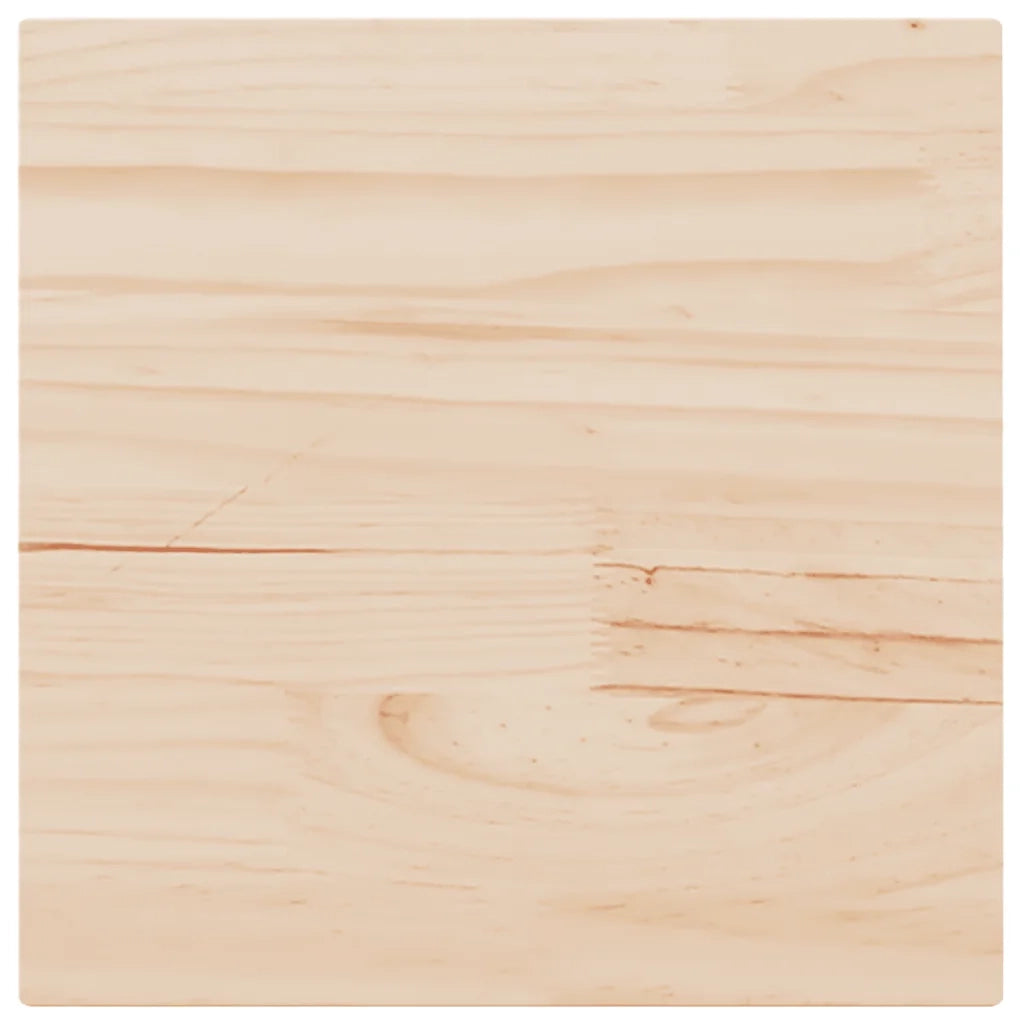 Piano per Tavolo | Superficie Tavolo | Piano Scrivania 50x50x2,5 cm Quadrato Legno Massello di Pino