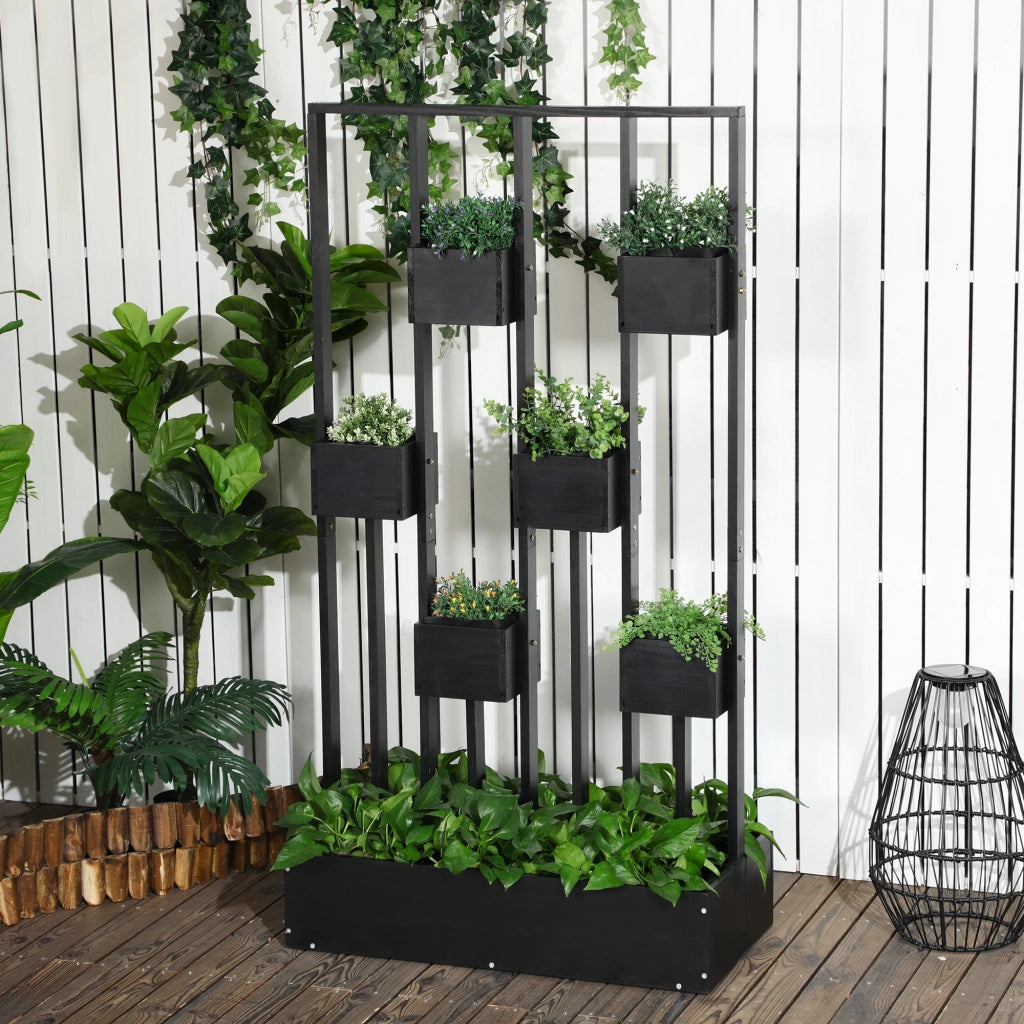 Giardino in legno con griglia per piante ¨C zephmum ¨C 90x45x170 cm
