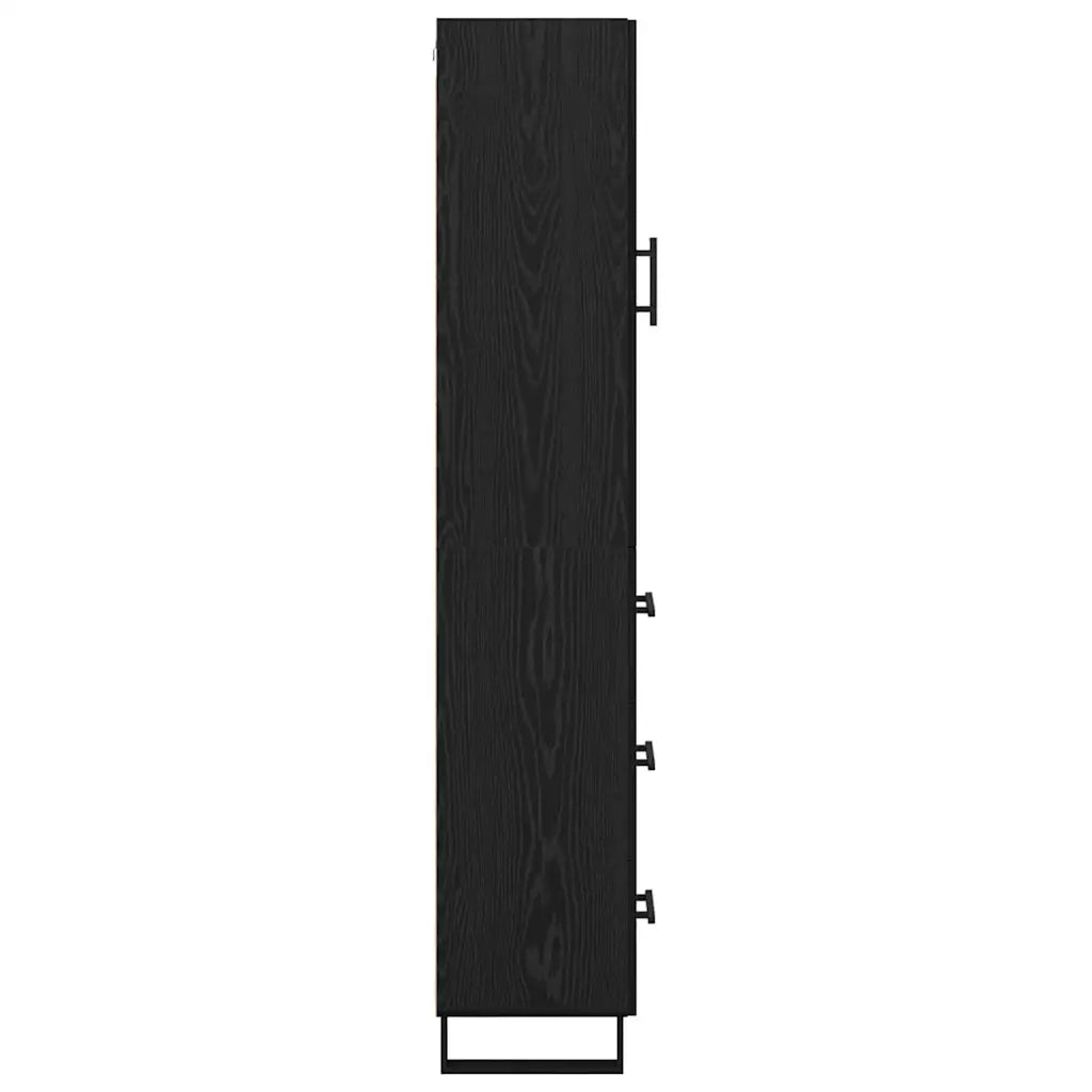 Credenza Rovere Nero 34,5 x 34 x 180 cm Legno multistrato 3416225