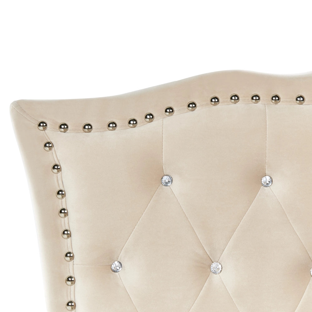 Letto singolo con contenitore in velluto beige 90 x 200 cm camera da letto cameretta elegante glamour