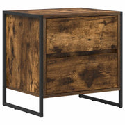 Comodino | Armadio da Notte | Mobiletto da notte Quercia Fumosa 50 x 39.5 x 50 cm Legno multistrato