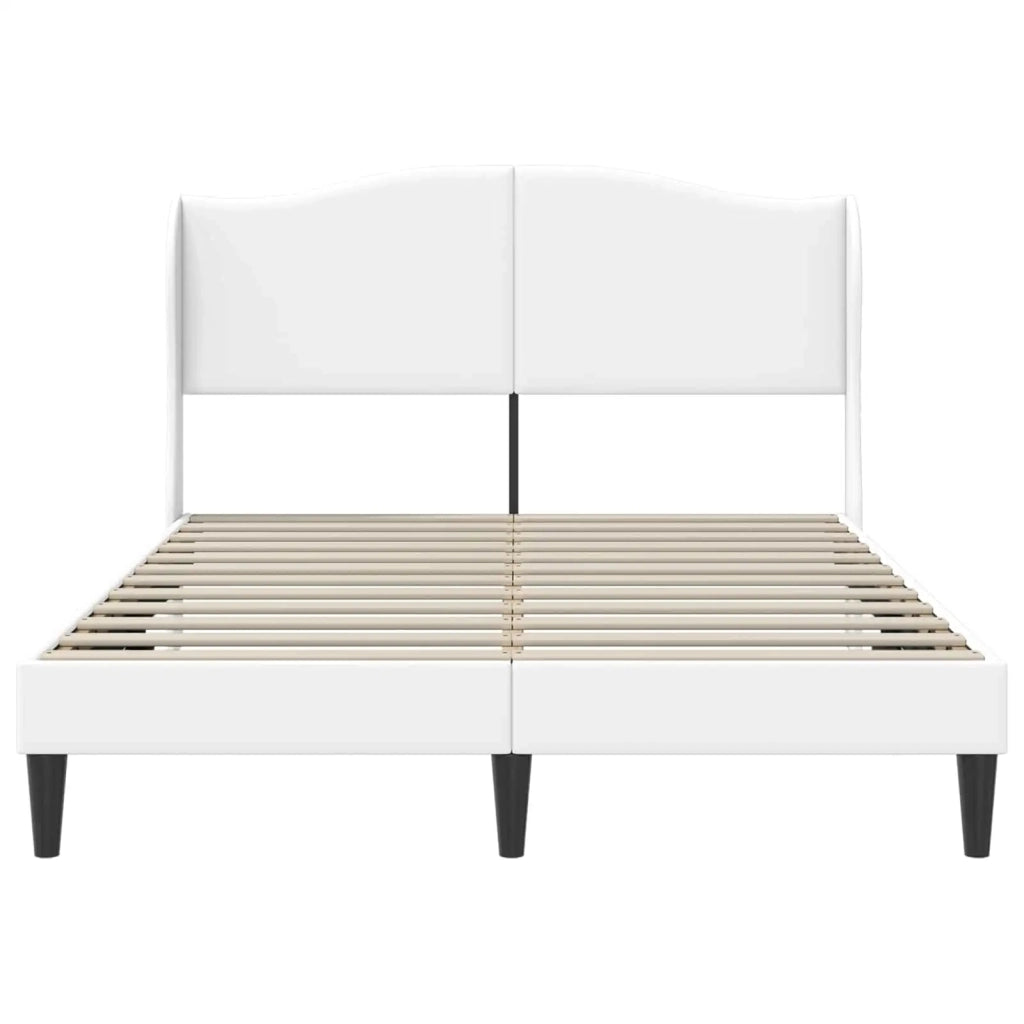 Struttura del letto con testiera Bianco 140 x 200 cm Similpelle 42027857