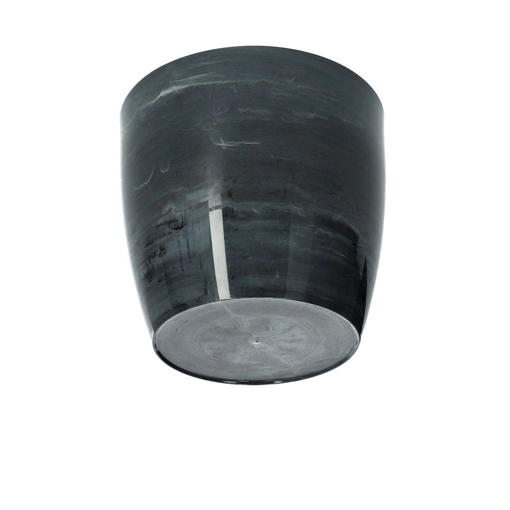 Coprivaso KADAX, rotondo, 12 cm, per soggiorno, grigio effetto marmo.