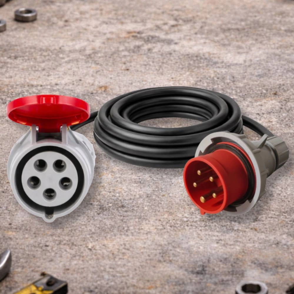 Spina industriale ecova ip67 3p+n+t 415v per impianti e cantieri *** ampere 16 ampere, confezione 1