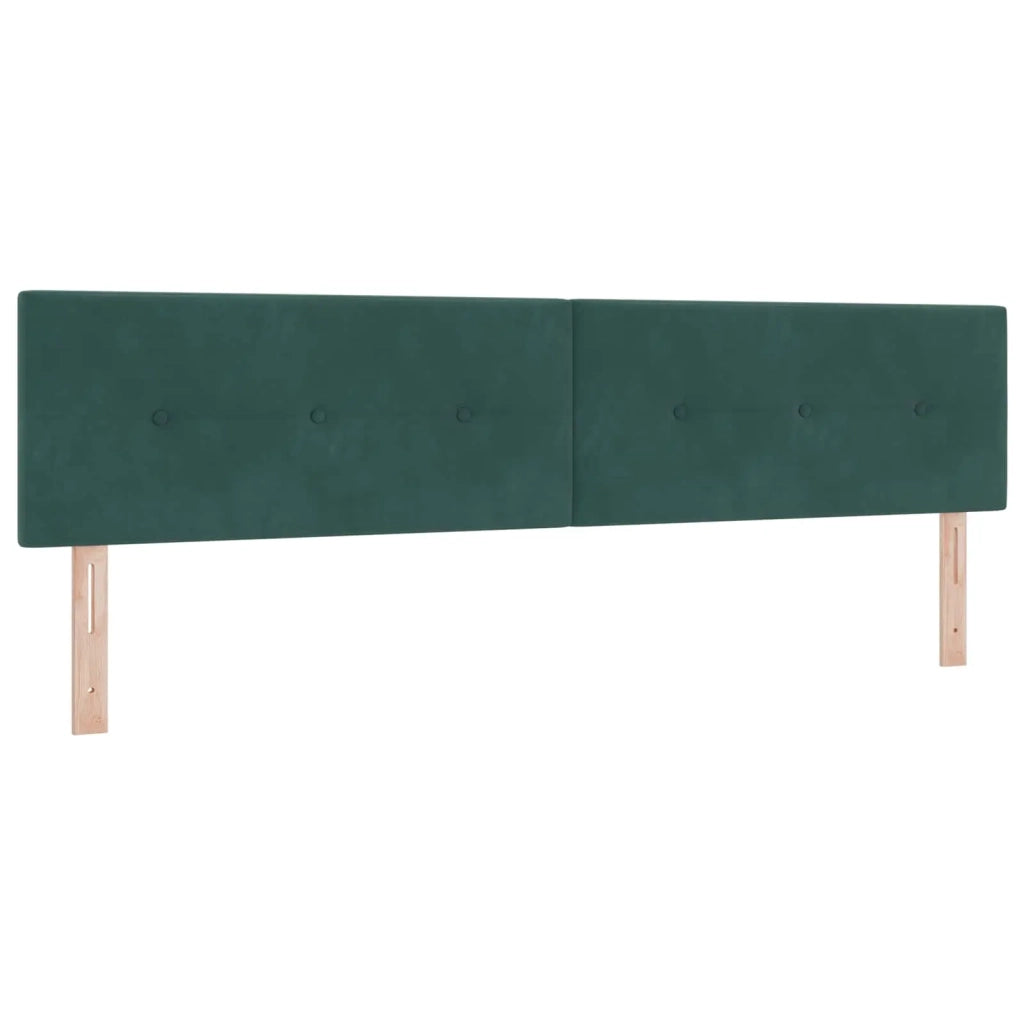 Letto ottomano con materasso 2 pz Verde Scuro Velluto 3456759