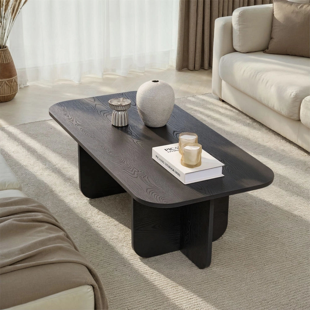 Tavolino in legno "Akira" 120 x 60 x 41 cm - Legno nero