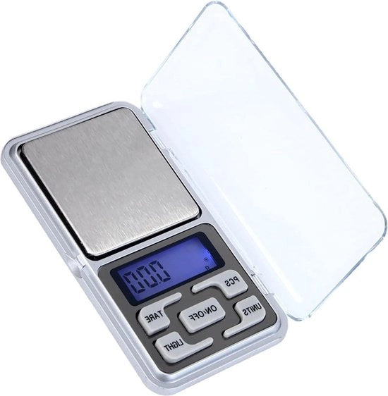 Mini Scala Digitale Portatile 500g/0,01g con Display LCD - Funzione di Peso e Conteggio di Pezzi - Utilizzo in Cucina per Alimenti, Frutta, Gioielli e Oggetti.