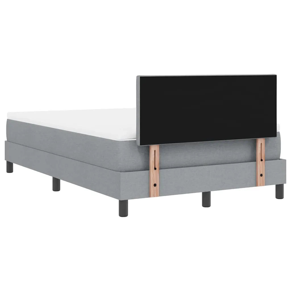 Letto a molle con testiera Grigio chiaro 120 x 190 cm Tessuto 3338748