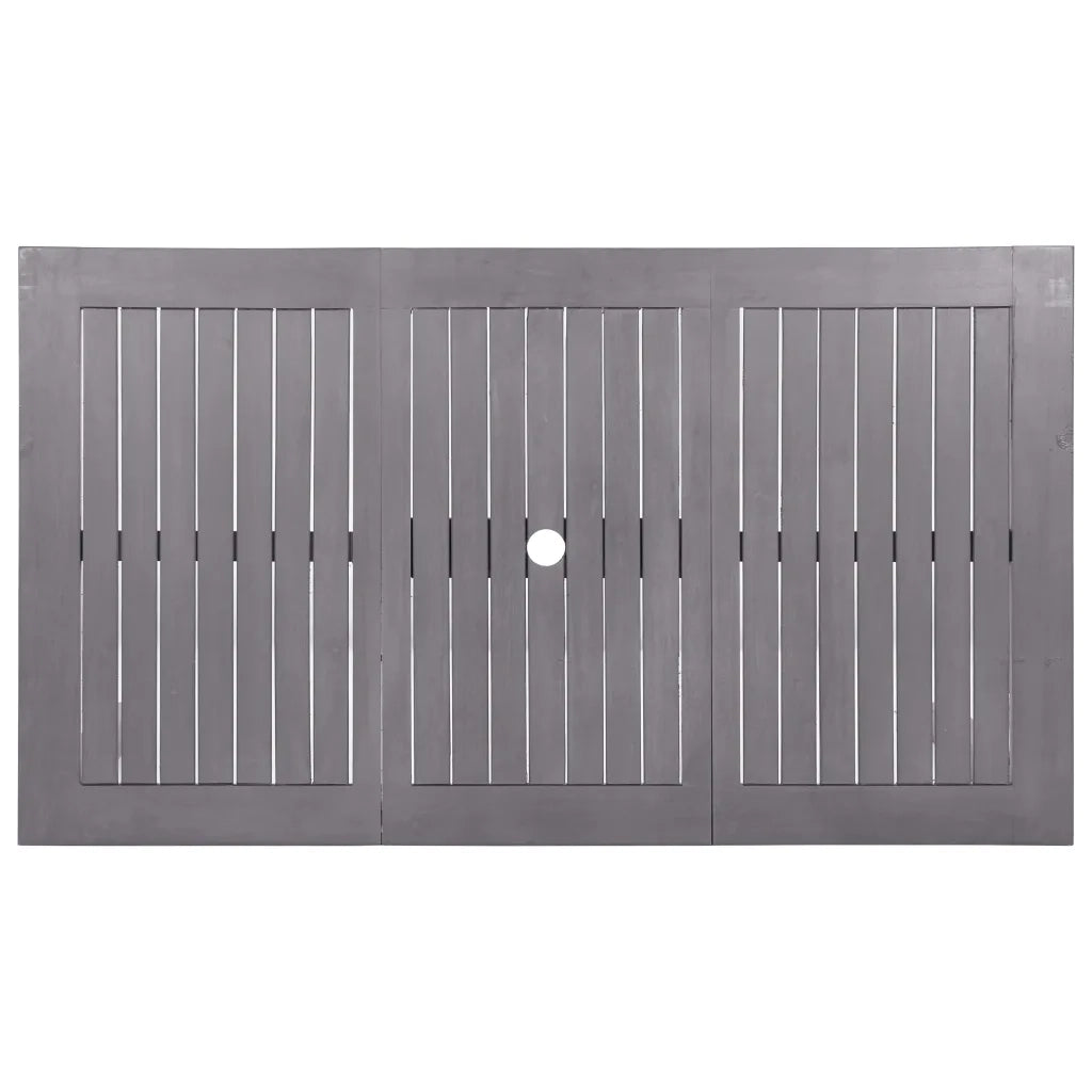 Tavolo da Giardino Grigio Slavato 140x80x74 cm in Legno Acacia