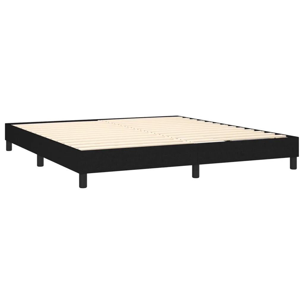 Giroletto a Molle con Materasso Nero 160x200 cm in Tessuto cod mxl 35678