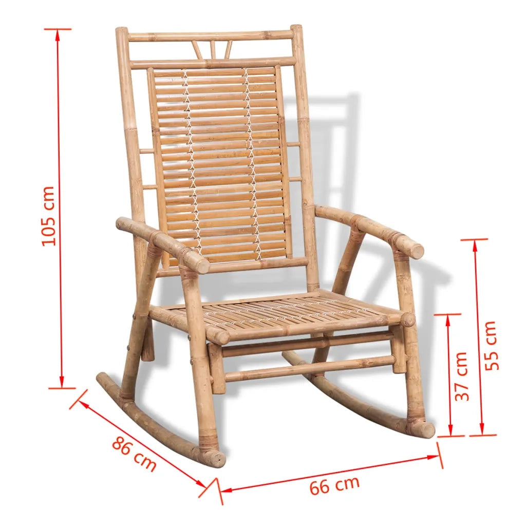 Sedia a dondolo in bamboo CFW5902565
