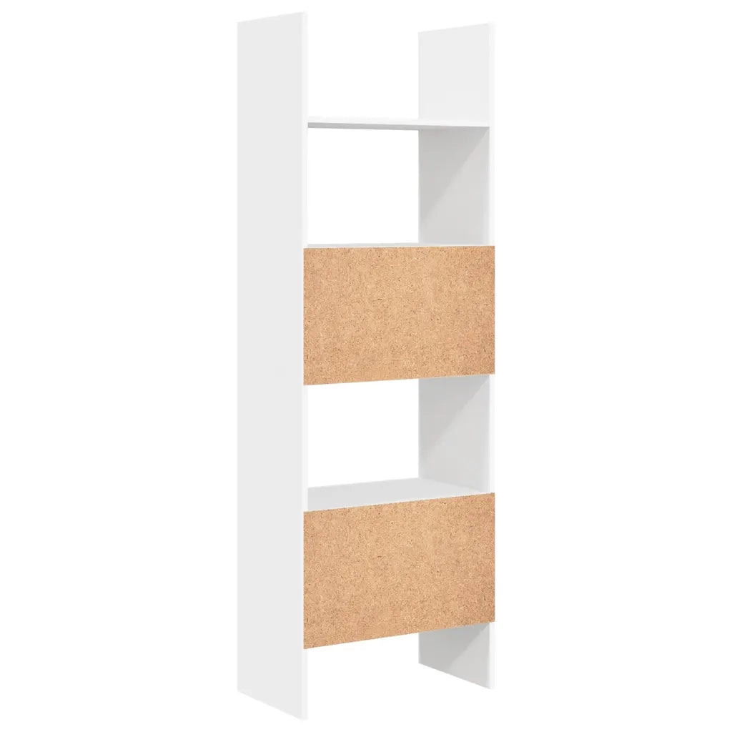 Libreria-Scaffale per Libri-Mobile di Stoccaggio Bianca 60x35x180 cm in Legno Multistrato