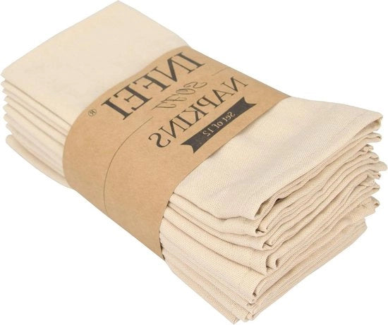 Set di tovaglioli per tavola da 12 pezzi in cotone-lino misto 40x40 cm - per eventi e uso domestico - tessuti