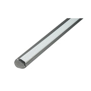 Profilo in alluminio per strisce LED 21,7x6,7x2000mm, incorporato con diffusore opaco, striscia massima 12mm