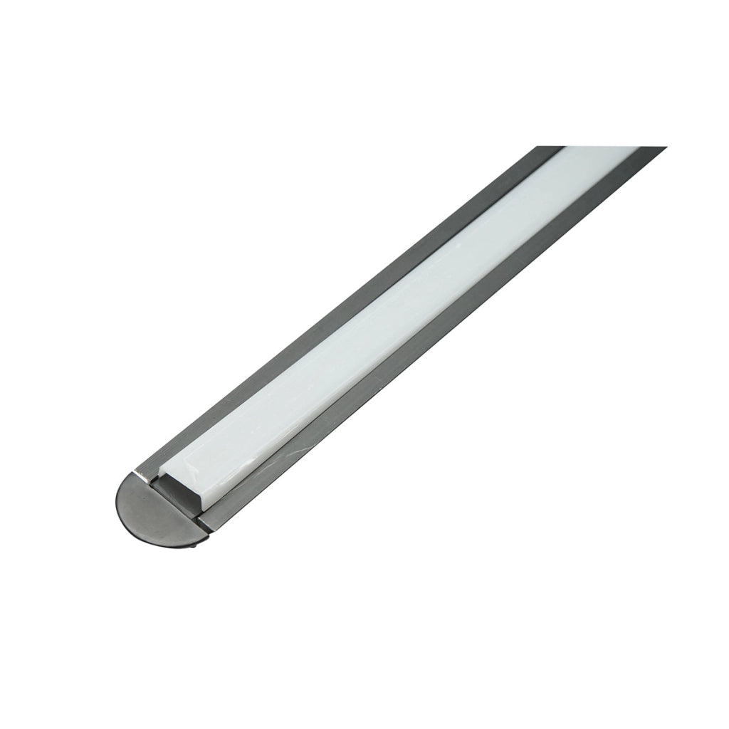 Profilo in alluminio per strisce LED 21,7x6,7x2000mm, incorporato con diffusore opaco, striscia massima 12mm