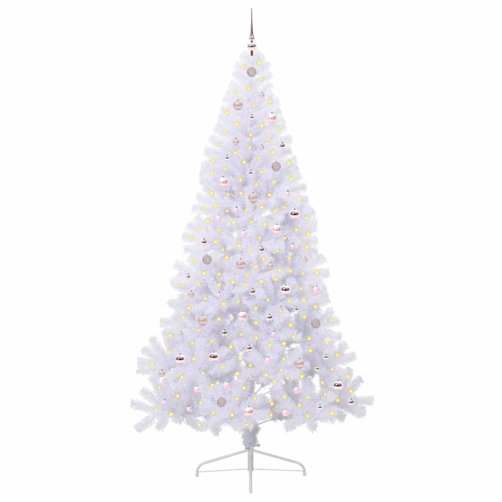 Albero di Natale artificiale Bianco 240 cm PVC e Acciaio
