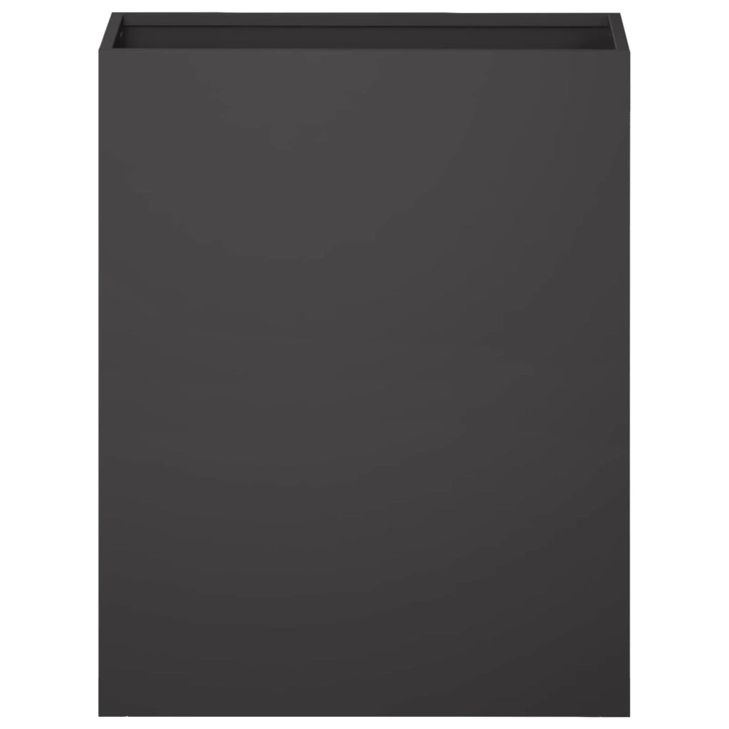 Vaso da giardino Nero 40 x 20 x 50 cm Acciaio laminato a freddo 8005414