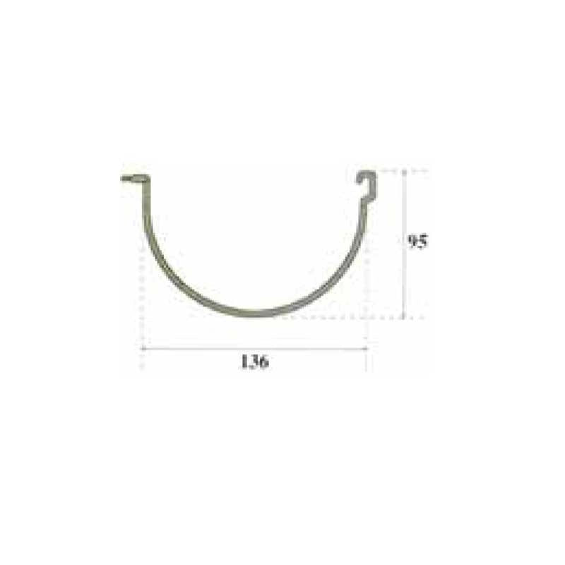 Gronda in pvc marrone tipo "milano" mt 5
