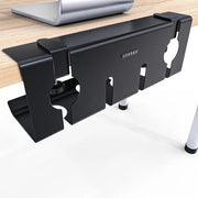 Sistema di gestione delle cavi - Scatola per cavi sotto il tavolo per scrivania - Cassa per il controllo dei cavi - Nero - 43 x 15 x 12 cm