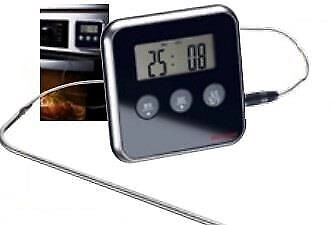 Westmark 1291 2280 Termometro per cibo Digitale con sensore singolo e timer 0 - 250 °C colore Nero Argento