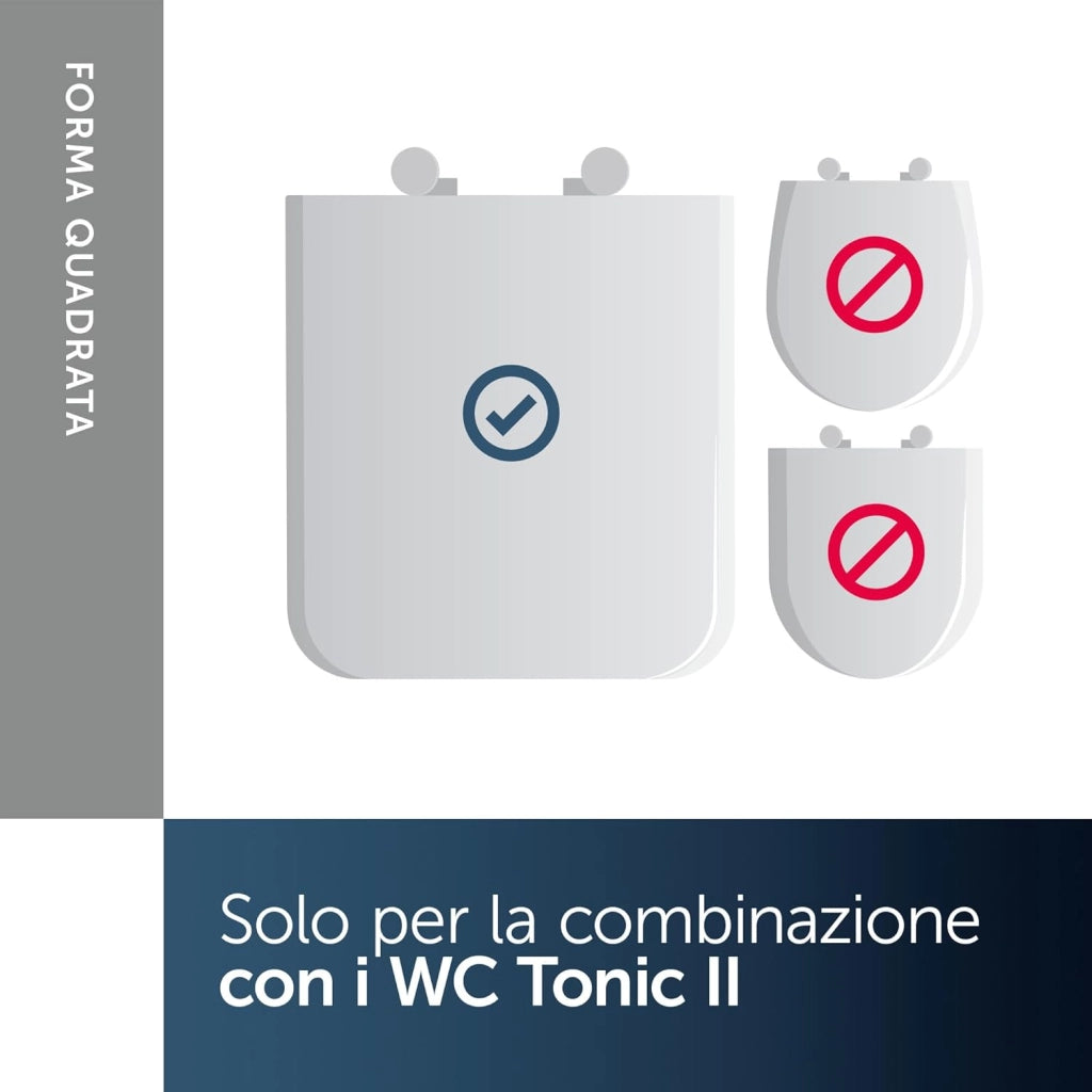 Sedile WC Ideal Standard K706501 Original Tonic II con chiusura ammortizzata, bianco