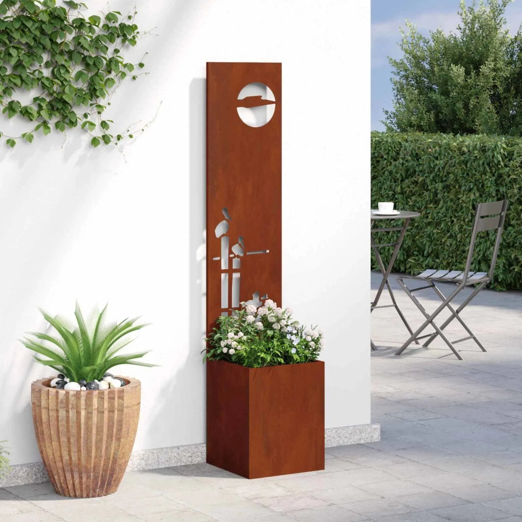 Schermo per privacy in giardino Traforo Ruggine 32 x 150 cm 876405