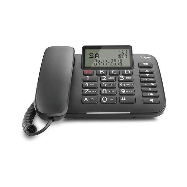 Gigaset dl380 telefono analogico nero identificatore di chiamata - DL380 BLK