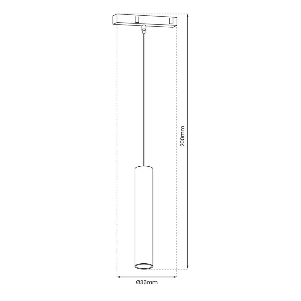 Sospensione spot binario magnetico 48V LED nero Milagro ML6629